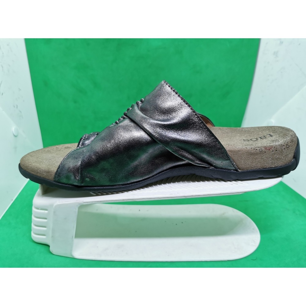 Women's Taos Gift 2 Size 10 Silver Gray Leather Very Comfortable Sandals Slip On - Picture 4 of 16